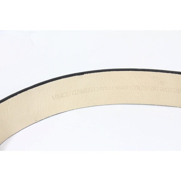 Vince Camuto Double Buckle Belt New Women Medium Western style Black leather - Picture 4 of 4